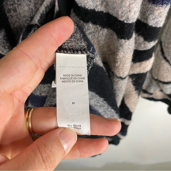 Lucky Brand BOHO Abstract Print Waterfall Drapey Open Front Soft Cardigan Medium - Picture 3 of 4